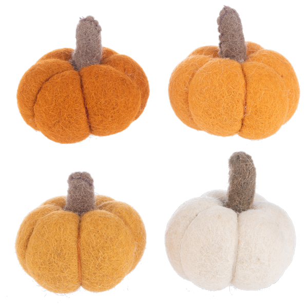 Wool Pumpkin Figure