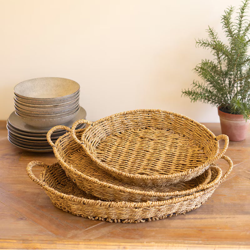 Woven Vine Oval Tray w/Handles