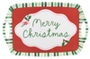 Christmas Stripe Merry Christmas Serving Tray