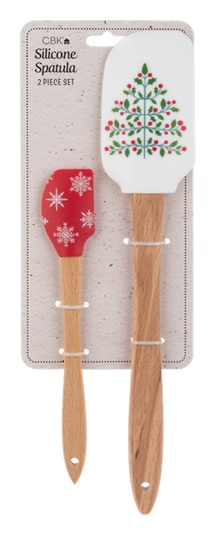 Snowflake and Tree Spatula (2 pc set)