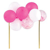 Slant Birthday Balloon Topper Pink/White (dis)