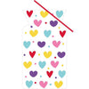 Cellophane Bag w/Tie Colorful Hearts 12/20