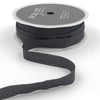 Ribbon Faux Silk Charcoal 1/2"