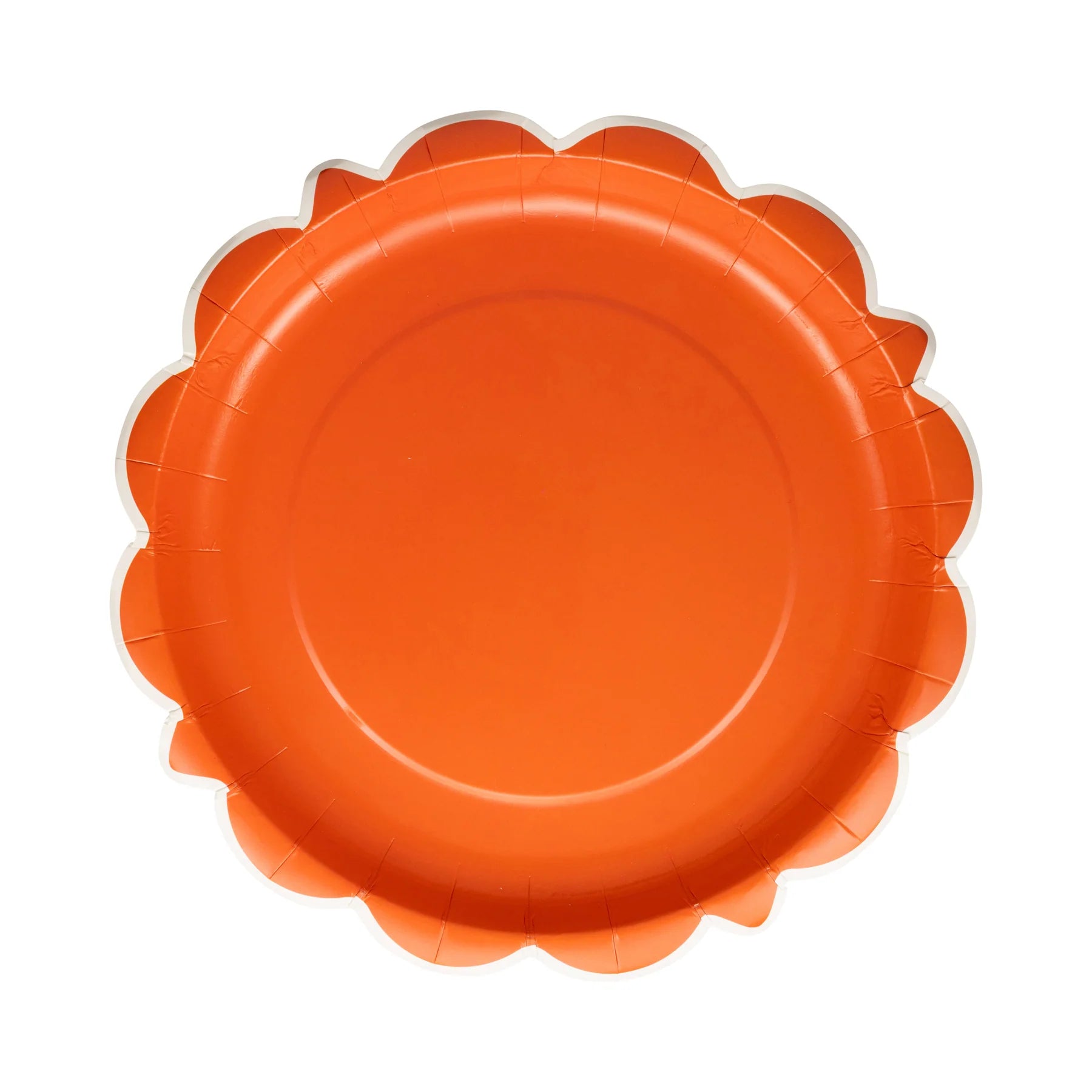 Falloween Rust Scalloped Round 10" Paper Plate