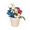 Faux Floral Table Decor Artificial with butterflies