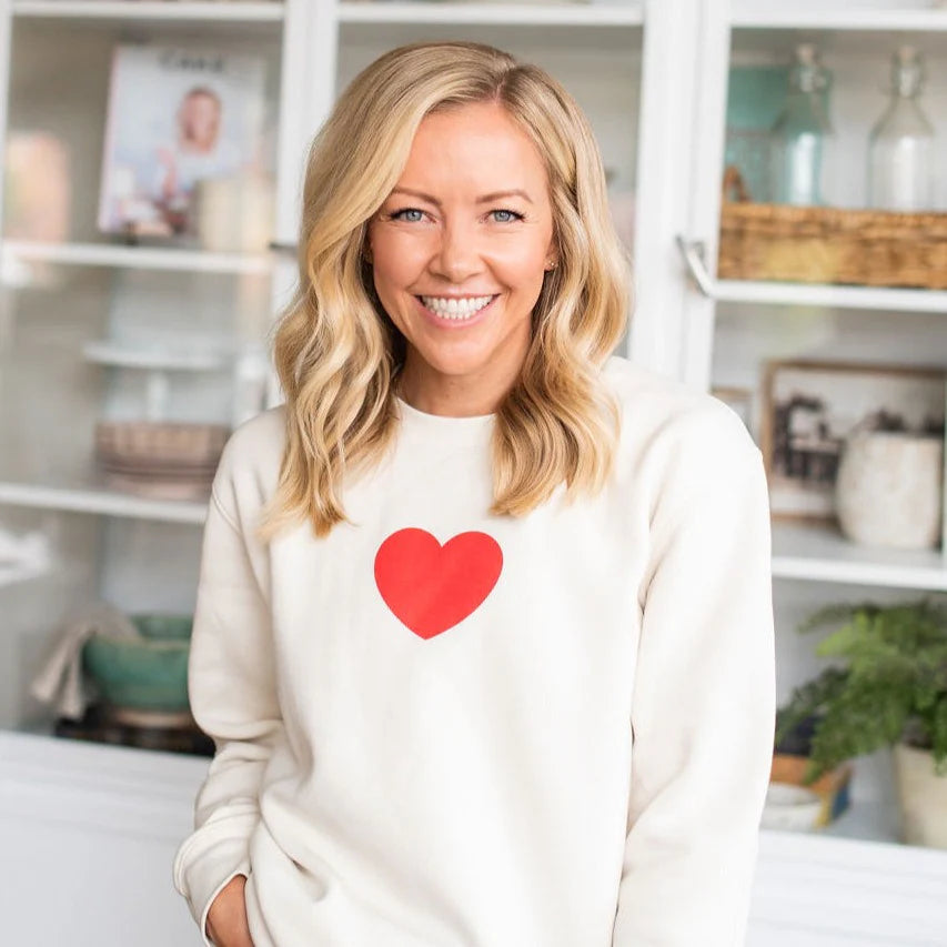 Cake By Courtney Sweatshirt- I Love Cake- Ecru X-Large