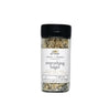 Container of 'everything bagel' seasoning on a white background