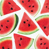 Napkin with watermelon slices on a white background