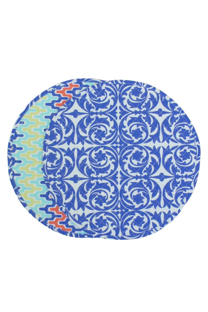 Table Cloth 70" Round Garden Gare Santorini Blue