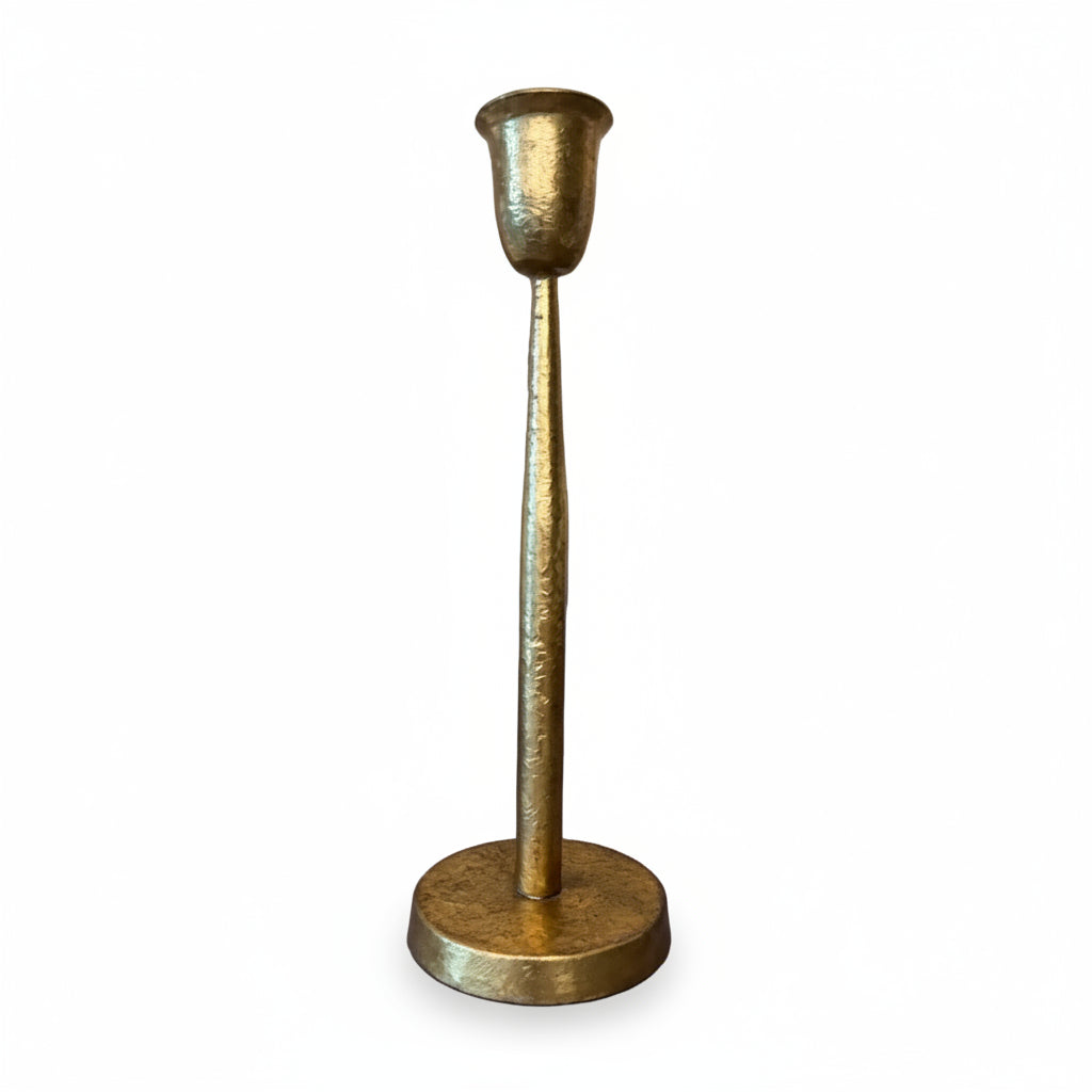 Bronze candle holder on a white background
