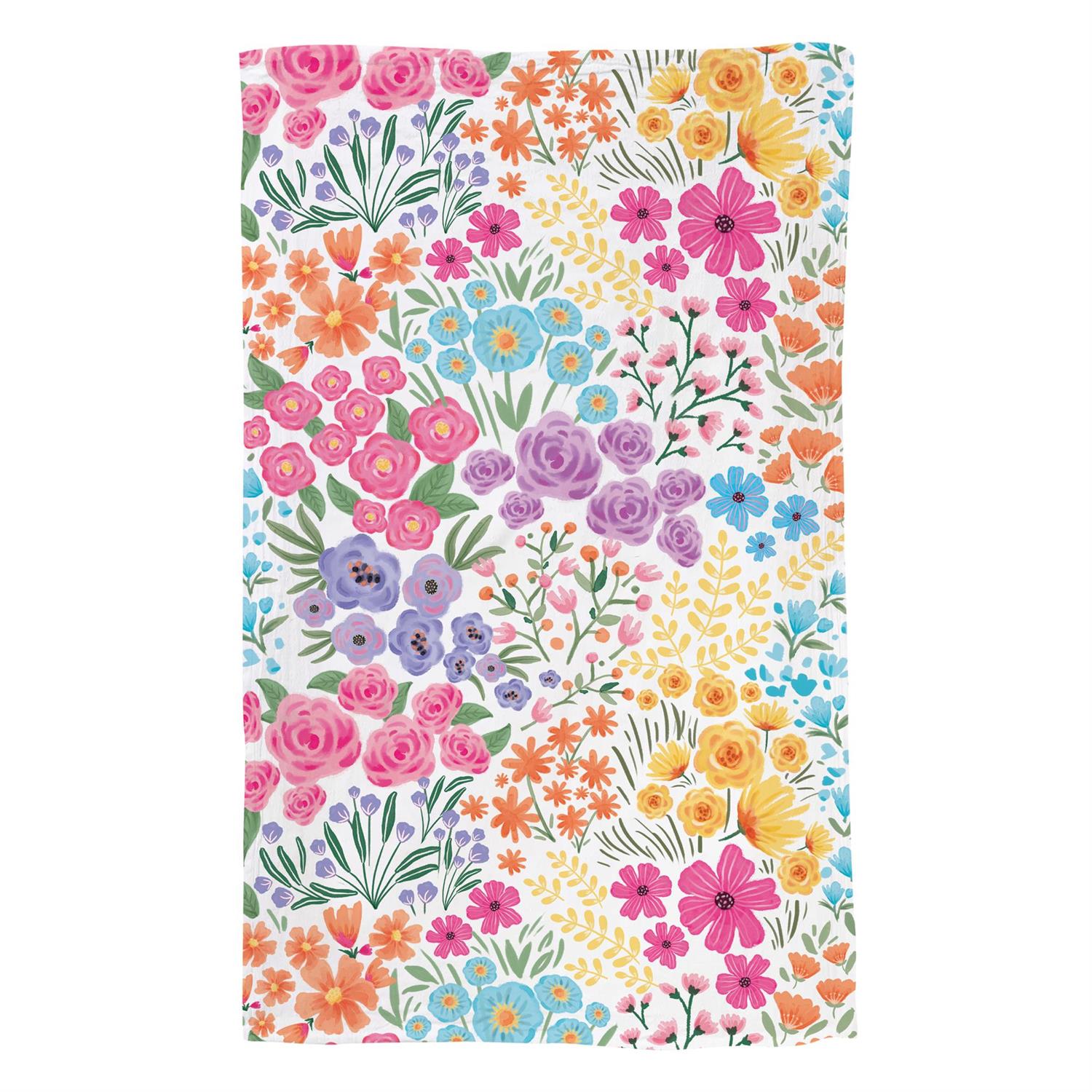 Colorful floral pattern on a white background