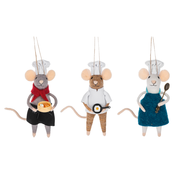 Mice Chef Ornaments