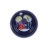 Plate Black Enamel Folklore