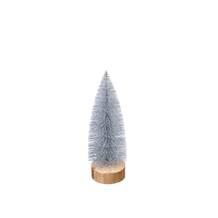 Silver LED Bottlebrush Tree- small