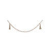 Carved Angle Wood Beaded Garland with Tassel