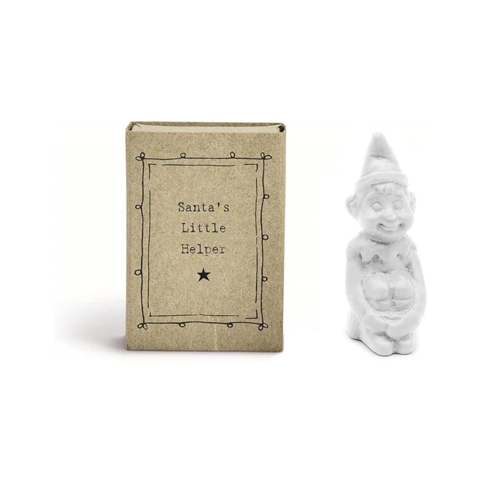 Elf in Matchbox with Saying