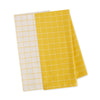 Yarrow Yellow Floursack Towel Set of 2