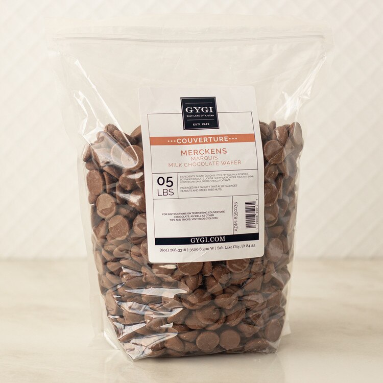 Merckens Marquis Milk Chocolate Wafers - 5 lb. Bag
