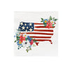 Red White & Bloom Paper Cocktail Napkin