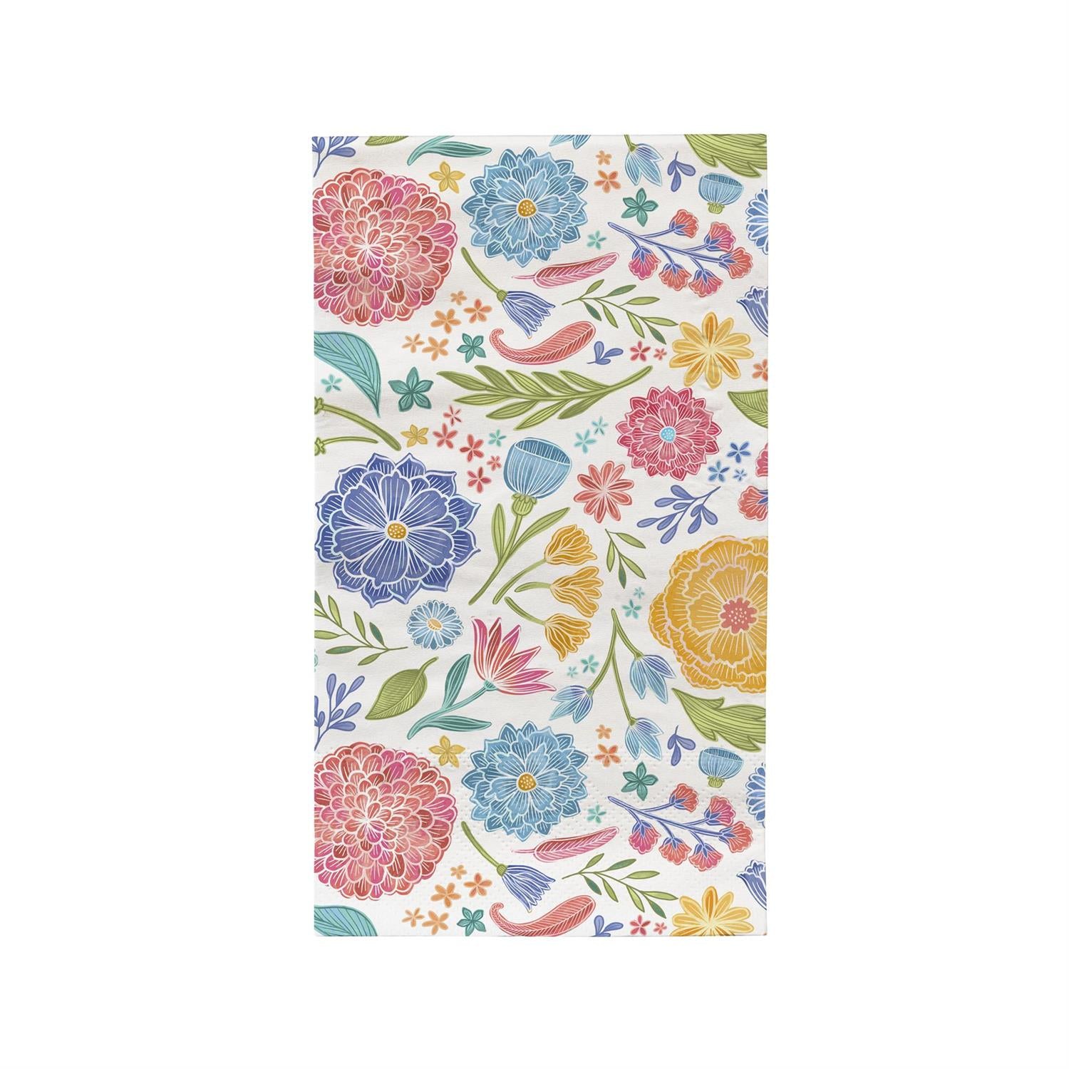 Cottage Garden Floral Paper Guest Towel Napkin