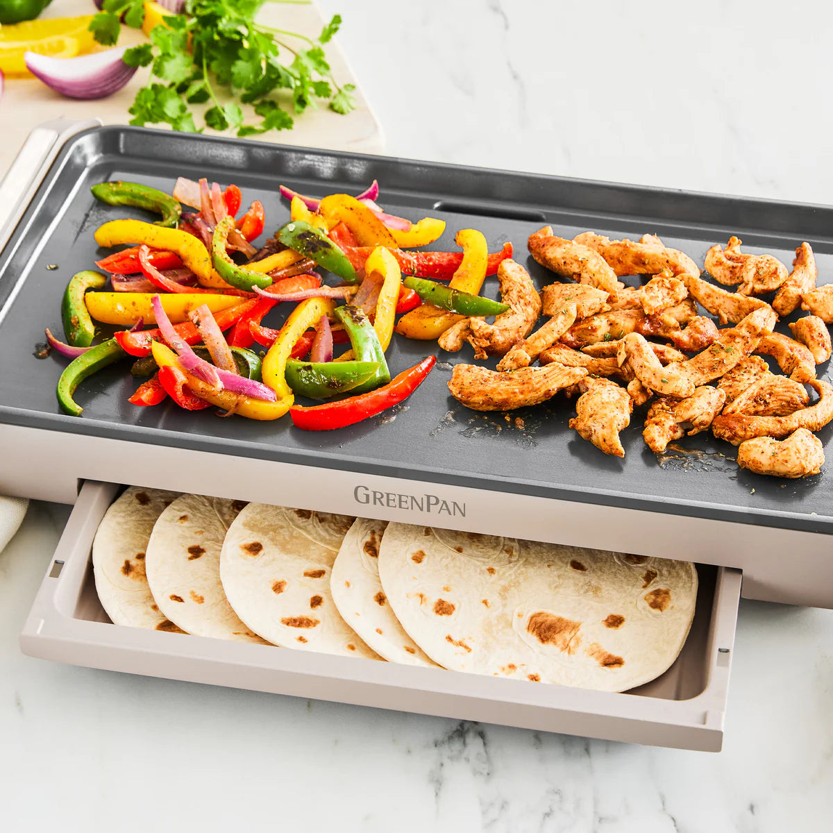 GreenPan Advanced Griddle with Warming Drawer