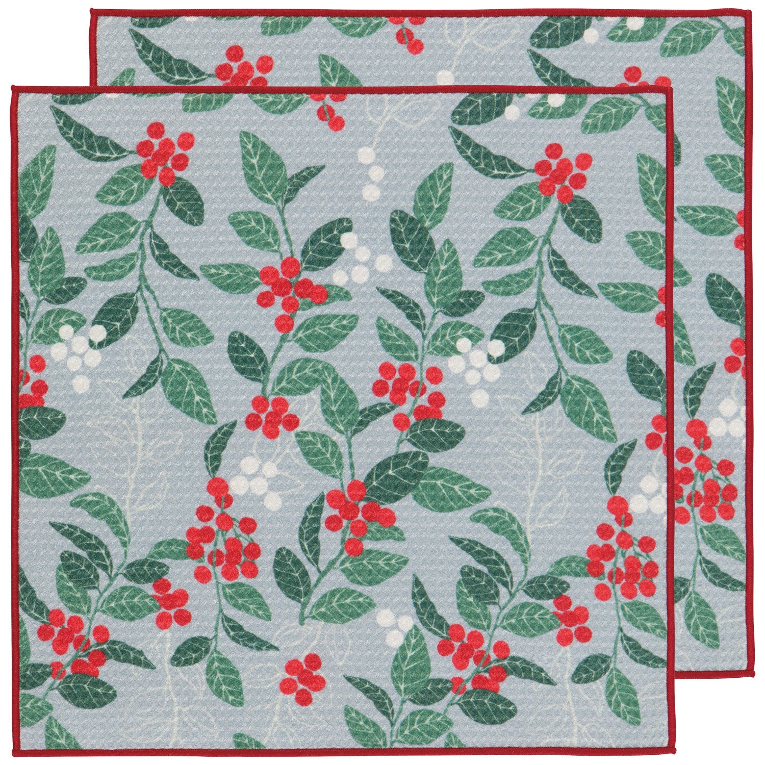 Merry Berry Christmas Recycled Microfibre Dishcloth Set