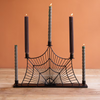 Wire Halloween Spider Web Candelabra