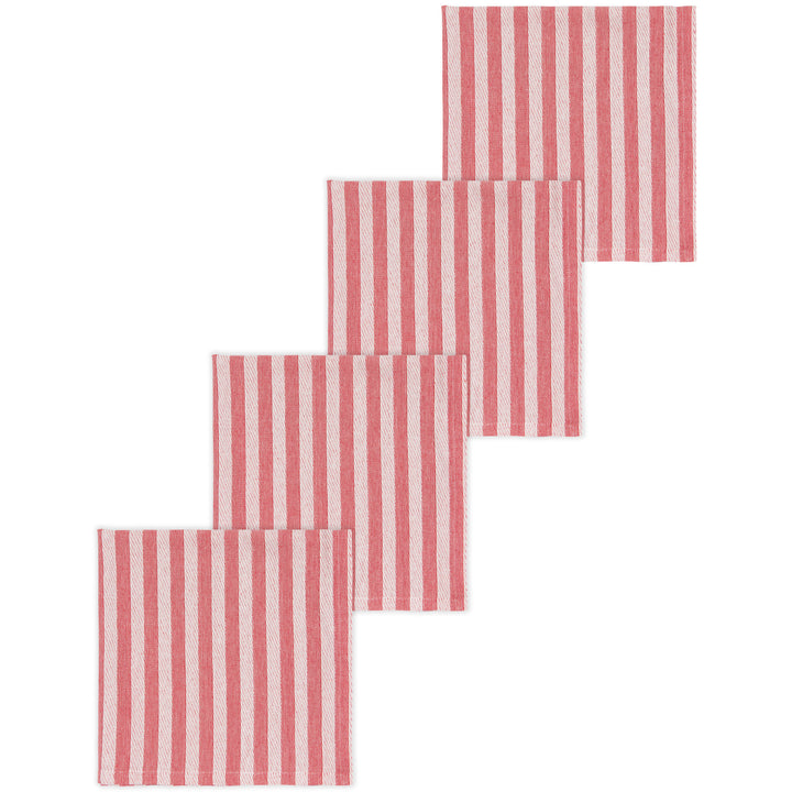 Peppermint Stripe Napkins S/4