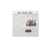 Wax paper liners printed to look like an old newspaper on a white background.