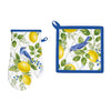 Seaside Retreat Songbird Citrus Oven Mitt & Pot Holder
