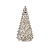 Decorative silver Christmas tree  on a white background