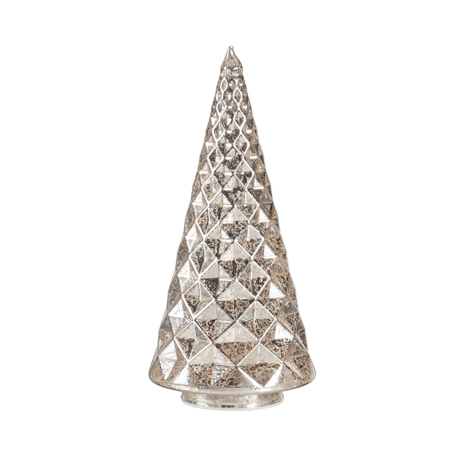 Decorative Christmas tree with a textured design on a white background