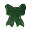 Green bow shaped plate on a white background
