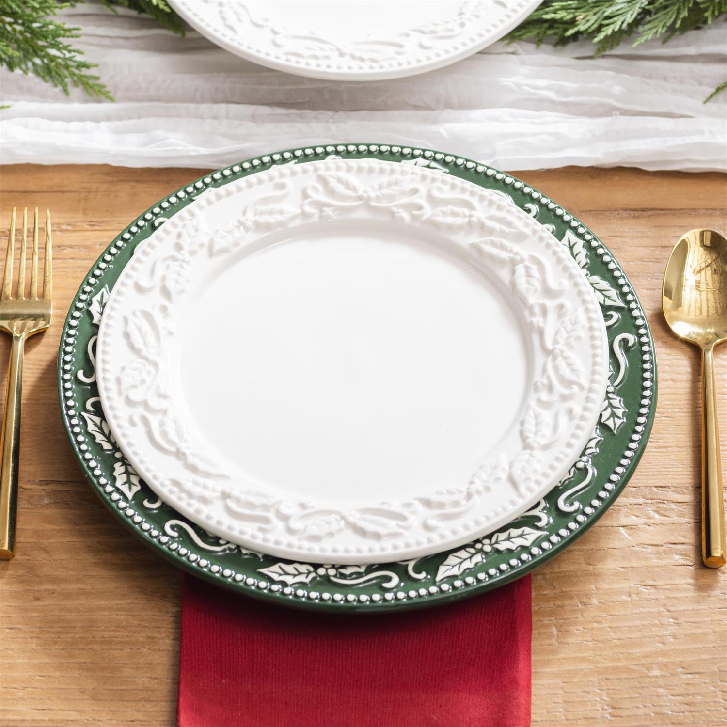 Heartfelt Cheer Ceramic Salat Plate