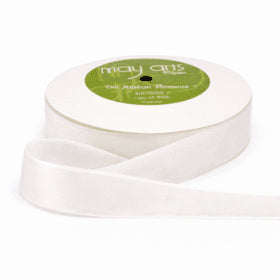 Ribbon Classic Velvet White 3/8" (dis)
