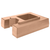Tan-colored rectangular riser on a white background