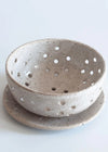 Berry Bowl w/Saucer Sm White (dis)