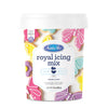 Package of Satin Ice royal icing mix with colorful cookie images on a white background