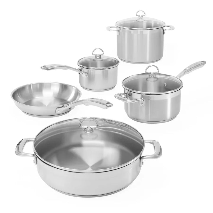 Induction Cookware Stainless 9 Pc Set