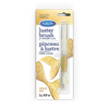 Satin Ice luster brush packaging with gold accents on a white background