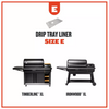 Drip tray liner size E for Timberline XL and Ironwood XL grills with a red border.