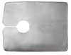 Metallic car sunshade with a brand logo on a white background