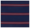 Navy blue napkin with red and white stripes