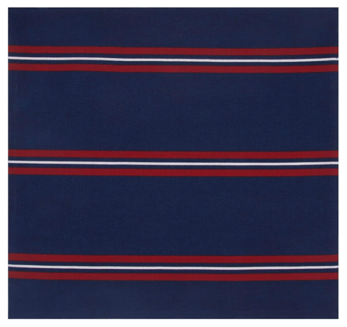 Navy blue napkin with red and white stripes