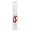 Pack of red and white candles in a white box on a white background
