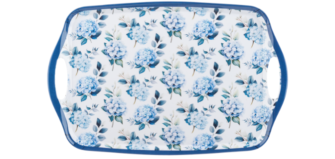 Watercolor Hydrangea Serving Tray