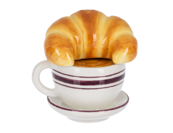 Coffee & Croissant Salt & Pepper Shakers