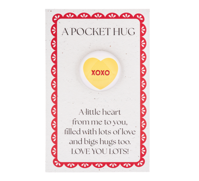 I Love You Pocket Hug Token-Yellow