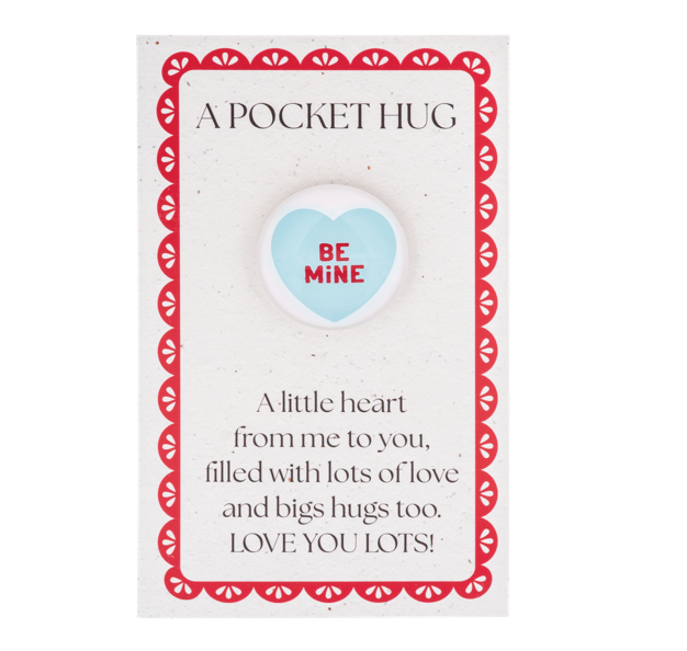 I Love You Pocket Hug Token-Blue