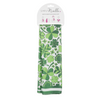 Green shamrock patterned square scarf with 'Simply Noelle' branding on a white background